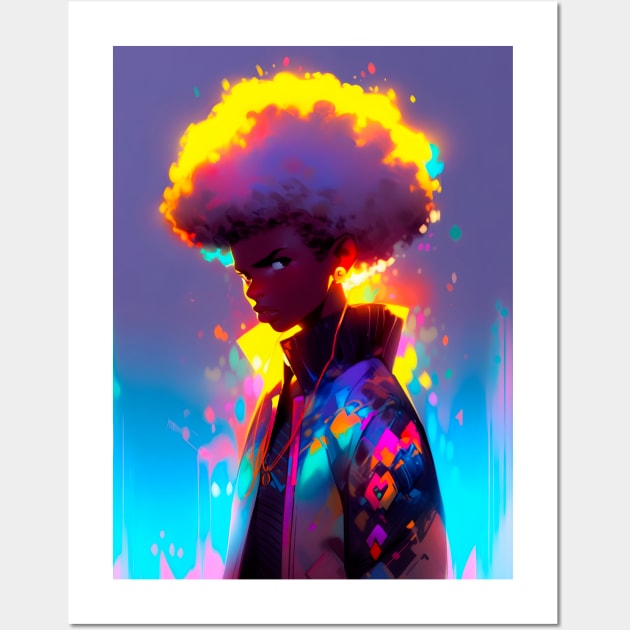 Big Afro - #0001 Wall Art by diegosilva.arts